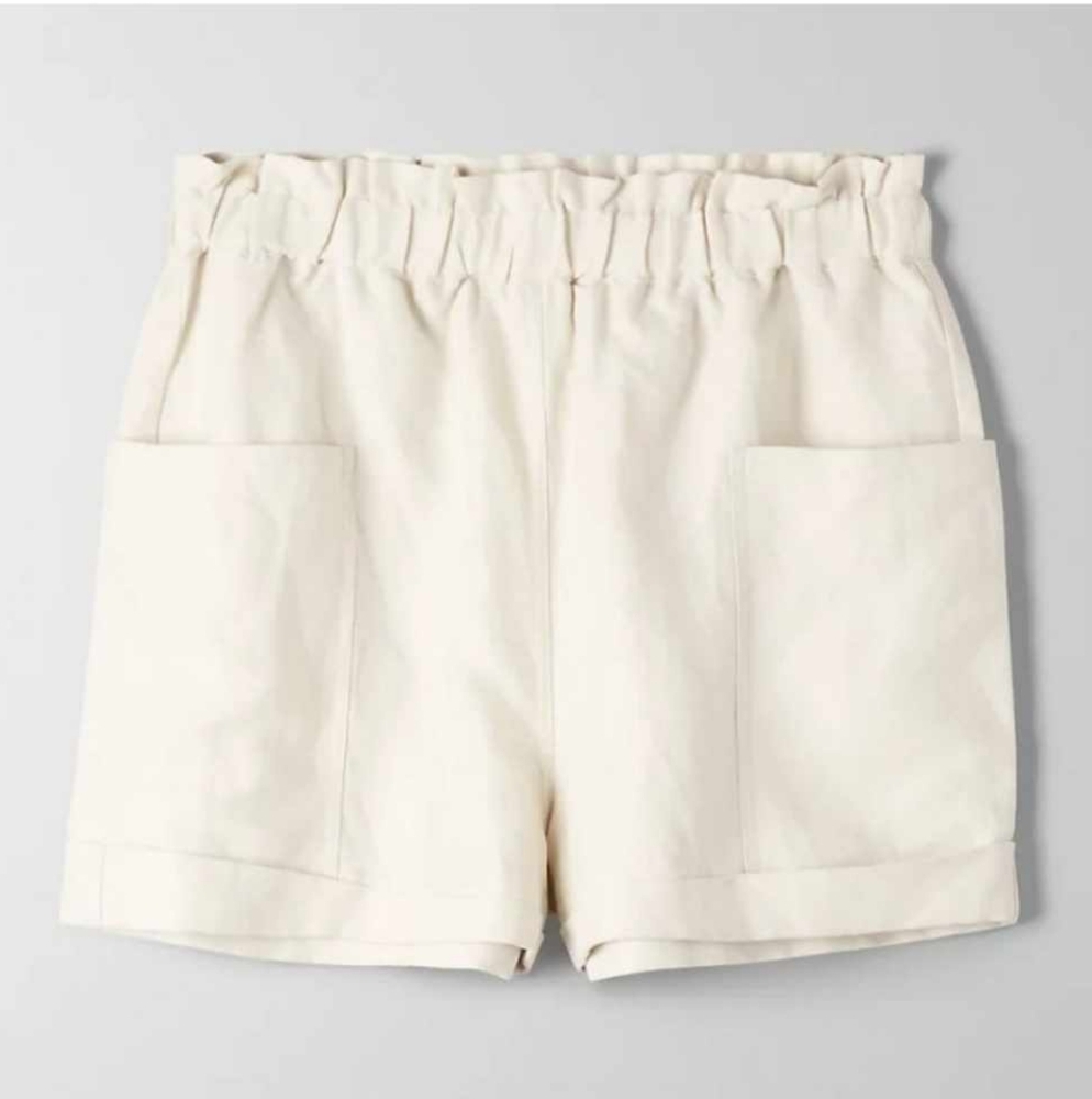 ARITZIA-WILFRED Free Allegra Short Cream Linen Blend Size M